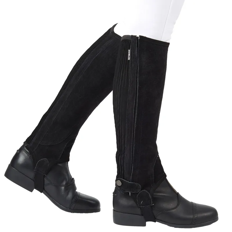 Dublin Suede Half Chaps II Adults in Black